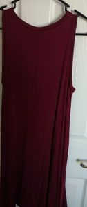 Loft burgundy swing dress new